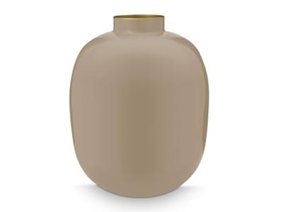 Pip Studio Metalen Vaas Khaki 32cm
