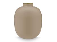 Pip Studio Metalen Vaas Khaki 32cm - thumbnail