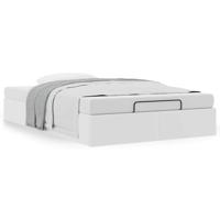 Bedframe zonder matras 120x190 cm kunstleer wit - thumbnail