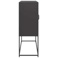 Dressoir 100,5x39x107 cm koudgewalst staal zwart - thumbnail