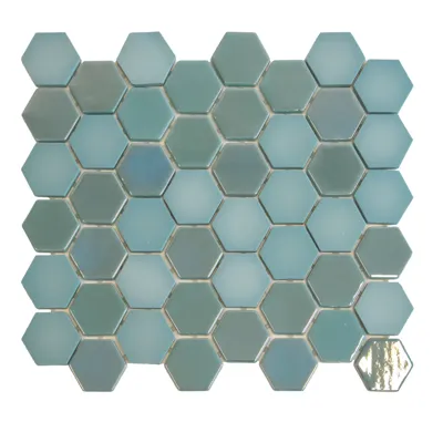 Mozaiek Valencia Hexagon Turquoise 4,3x5,0