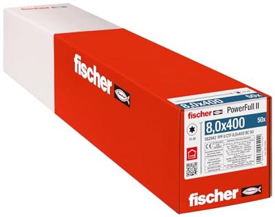 Fischer 562942 FPF II CTF 8,0 x 400 BC 50 Houtschroef 8 mm 400 mm TX Staal Galvanisch verzinkt 50 stuk(s) Fischer 562942 FPF II CTF 8,0 x 400 BC 50 Houtschroef 8 mm 400 mm TX Staal Galvanisch verzinkt 50 stuk(s)