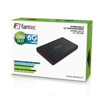 FANTEC 1661 Externe harde schijf, behuizing voor 6,35 cm (2,5 inch) SATA i/II/III harde schijf/Solid State Drive, zwart - thumbnail
