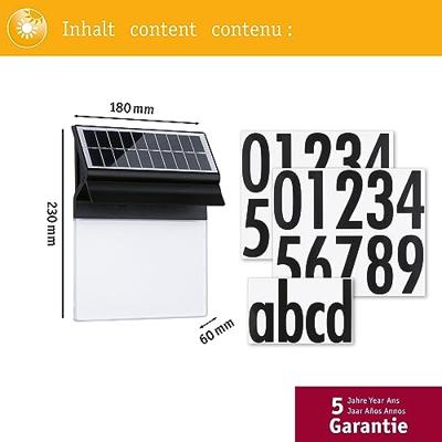 Paulmann 94694 Solar Housenumber Huisnummerlamp op zonne-energie Energielabel: A (A - G) Warmwit Zwart
