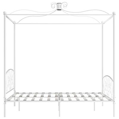 Hemelbedframe metaal wit 180x200 cm Hemelbedframe metaal wit 180x200 cm