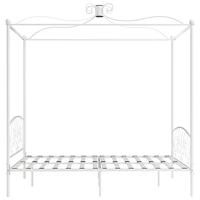 Hemelbedframe metaal wit 180x200 cm - thumbnail