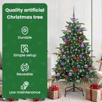 VidaXL Kunstkerstboom groen 150 cm pvc en metaal en plastic - thumbnail