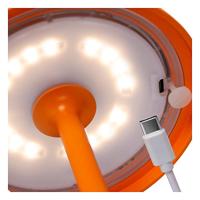 Lucide JOY - Oplaadbare Tafellamp Binnen/Buiten - Accu/Batterij - Ø 12 cm - LED Dimb. - 1x1,5W 3000K - IP54 - Oranje - thumbnail