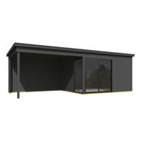 Blokhut Olivia 385x295 Aanbouw Carbon Grey Outdoor Life - Outdoor life - thumbnail