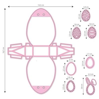 Nellie's Choice • wrapping die paasei doosje 8st.