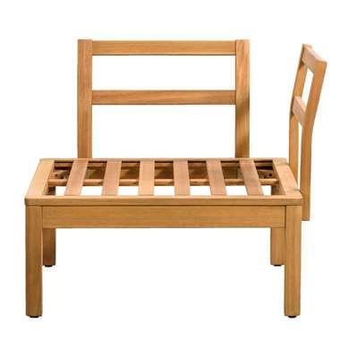 Hoekfauteuil Orleàns - eucalyptushout - 78x78x65 cm