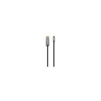 Manhattan 354851 DisplayPort-kabel DisplayPort / USB-C Aansluitkabel DisplayPort-stekker, USB-C stekker 3.00 m Grijs, Zwart Afgeschermd (drievoudig), Vergulde - thumbnail