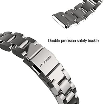 Metalen schakelarmband voor Xiaomi Mi Band 3/4/5/6 / 7 - Zwart Metalen schakelarmband voor Xiaomi Mi Band 3/4/5/6 / 7 - Zwart