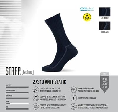 Stapp Techno Anti Statisch Sok 27310 | 149 Marine | Maat 38 - 38.134.026.01