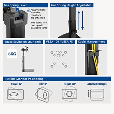 ACT AC8332 dubbele monitorsteun