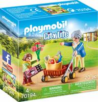 Playmobil - 70194 city life oma met rollator - thumbnail