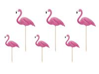 Toppers Flamingo set 6 stuks - thumbnail