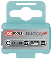 KS Tools 910.2312 9102312 Torx-bit T 10 RVS V2A Roestvast C 6.3 5 stuk(s) - thumbnail