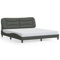 Bedframe zonder matras stof donkergrijs 180x200 cm - thumbnail