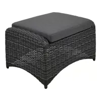 Soho Forte lounge voetenbank wicker hocker antraciet 72x55x40 cm - thumbnail