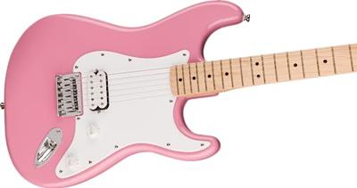 Squier Sonic Stratocaster HT H MN Flash Pink elektrische gitaar met vaste brug