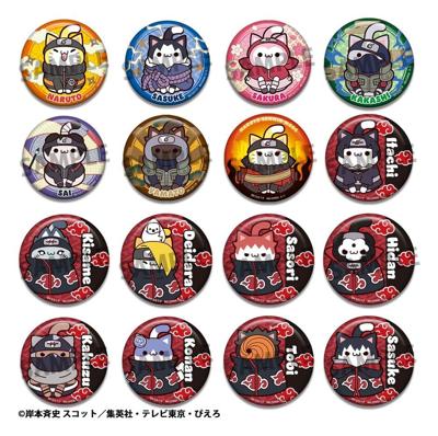 Naruto Shippuden Mega Cat Project Nyaruto! Enamel Pins Collection 2 6 cm Blind Box Assortment (16)