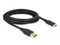 Delock USB 2.0 Adapter [1x USB 3.2 Gen 2 stekker C (USB 3.1) - 1x USB 3.2 Gen 2 stekker A (USB 3.1)] 84006 3 m - thumbnail