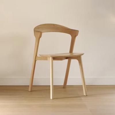 Ethnicraft Eetkamerstoel 'Bok' Geolied Eikenhout, kleur Naturel