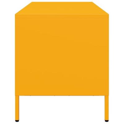 Tv-meubel 101,5x39x43,5 cm koudgewalst staal mosterdgeel