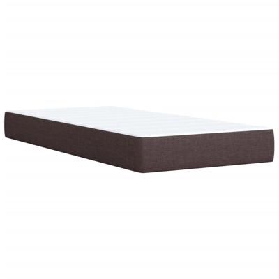 Boxspring met matras stof donkerbruin 120x200 cm - thumbnail