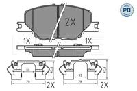 Remblokkenset, schijfrem 0252283819PD - thumbnail