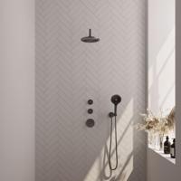 Gunmetal Edition Thermostatische Inbouw Regendouche Set 09 - thumbnail