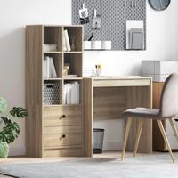 Bureau met lade 2 pcs Sonoma Eiken - thumbnail