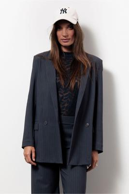 Dokus bnd pinstripe blazer - antraciet/dark blue - 13388 Dokus bnd pinstripe blazer - antraciet/dark blue - 13388