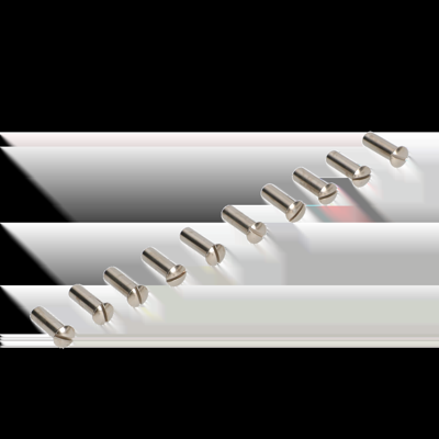 AMI Patenthuls Messing Vernikkeld M4X22.5 Zaagsnede Verpakt Per 10 In Zak - 900222