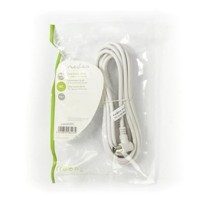 Nedis CSGP40100WT30 Coaxkabel 90 Db Iec (coax) Male Haaks - Iec (coax) Female Haaks 3,0 M Wit