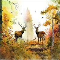 Ambiente Servetten 33cm Autumn forest - thumbnail