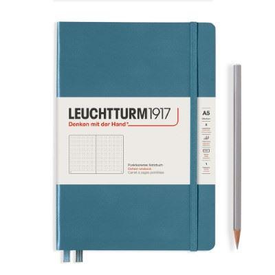 Leuchtturm Stone Blue, Medium (A5), 251 p., dotted