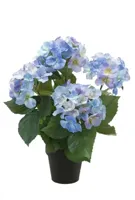 Kunstplant Hortensia Blauw in pot - 40cm - thumbnail