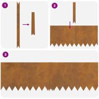 Tuinrand 10 pcs Bruin 100 x 0.05 x 20 cm Cortenstaal - thumbnail