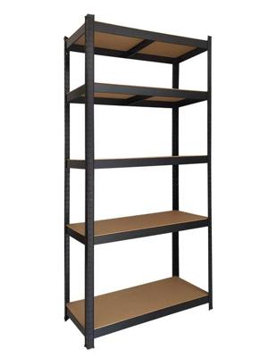 Brasq rek, ft 180 x 90 x 40, 5 legborden, zwart