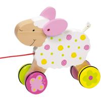 Goki houten trekdier schaap - thumbnail