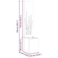 VidaXL Tuin privacy screen fretwerk roestig 32 x 140 cm cortenstaal - thumbnail