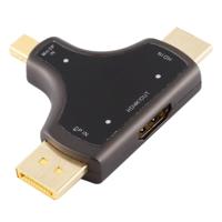 D62A DisplayPort + mini DP + HDMI male naar HDMI female 3 in 1 adapter - thumbnail