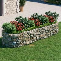 VidaXL Gabion plantenbak verhoogd 300x100x50 cm gegalvaniseerd ijzer - thumbnail