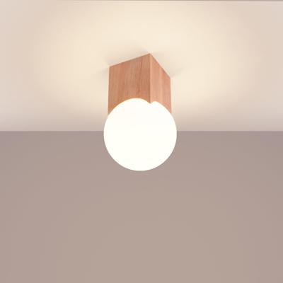 Plafondlamp SOLIS natuurlijk hout