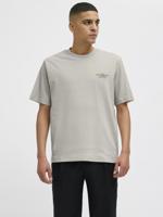 Jack & Jones Jprblachad Branding Ss Crew Neck Tee Sn Basic T-shirts Silver Lining - thumbnail