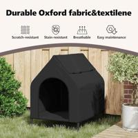 VidaXL Huis voor huisdieren zwart 110 x 75 x 90 cm staal - thumbnail