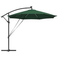 Cantilever Banana Parasol met slot Groen 294 x 294 x 248 cm - thumbnail