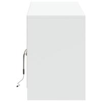 Tv-meubel met LED 139,5x34x50 cm bewerkt hout wit - thumbnail